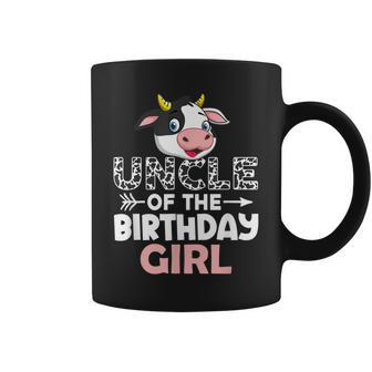 Uncle Of The Birthday Girl Cows Farm Cow Uncle Coffee Mug | Mazezy