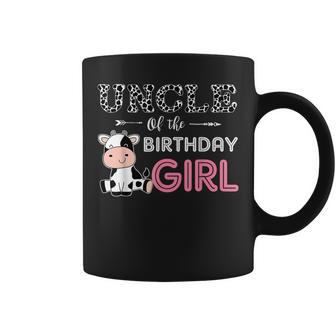 Uncle Of The Birthday Girl Farm Cow Uncle Matching Family Coffee Mug - Thegiftio UK
