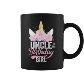 Uncle Of The Birthday Girl Father Gift Unicorn Birthday Coffee Mug | Mazezy