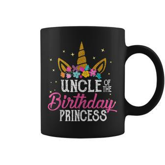 Uncle Of The Birthday Princess Father Girl Unicorn Birthday Coffee Mug | Mazezy