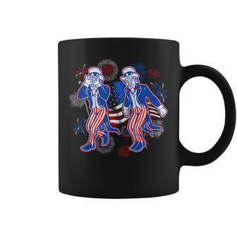 Uncle Sam Griddy Dance Funny 4Th Of July Usa Flag Fireworks Coffee Mug | Mazezy