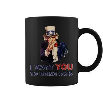 Uncle Sam I Want You - Cats 4Th Of July Funny Gifts For Uncle Coffee Mug | Mazezy