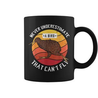 Never Underestimate A Bird That Can't Fly Kiwi Bird Coffee Mug | Mazezy