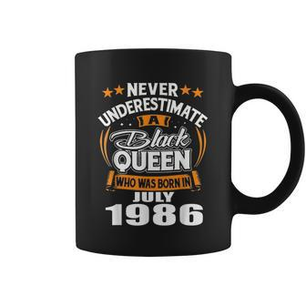 Never Underestimate A Black Queen July 1986 Coffee Mug | Mazezy