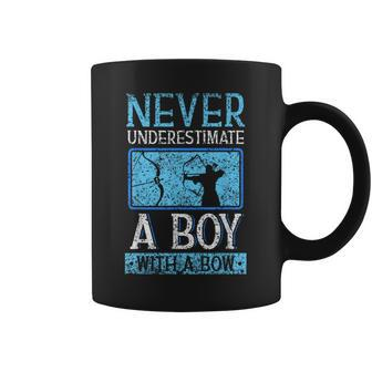 Never Underestimate A Boy With A Bow Arrow Archery Archer Coffee Mug - Thegiftio UK