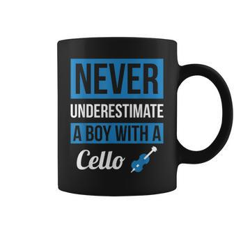 Never Underestimate A Boy With A Cello T Cello Coffee Mug - Seseable