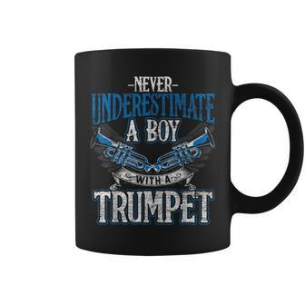Never Underestimate A Boy With A Trumpet Coffee Mug - Seseable
