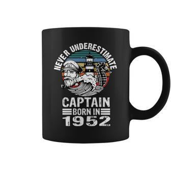 Never Underestimate Captain Born In 1952 Captain Sailing Coffee Mug - Seseable