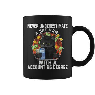 Never Underestimate A Cat Mom With A Accounting Degree Lover Coffee Mug - Thegiftio UK
