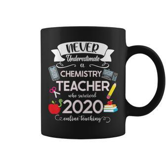 Never Underestimate A Chemistry Teacher Who Survived 2020 Coffee Mug | Mazezy