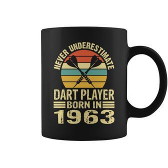Never Underestimate Dart Player Born In 1963 Dart Darts Coffee Mug - Seseable