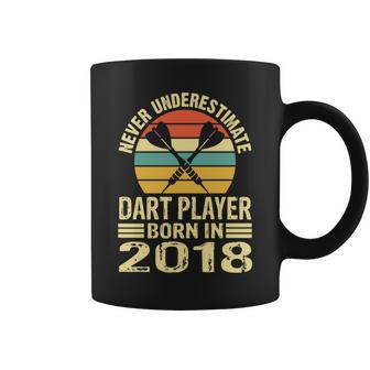 Never Underestimate Dart Player Born In 2018 Dart Darts Coffee Mug - Seseable