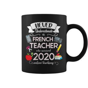 Never Underestimate A French Teacher Who Survived 2020 Coffee Mug | Mazezy