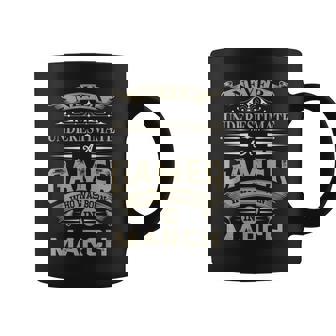 Never Underestimate A Gamer Who Was Born In March Coffee Mug - Seseable