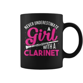 Never Underestimate A Girl With A Clarinet Clarinet Coffee Mug - Monsterry AU
