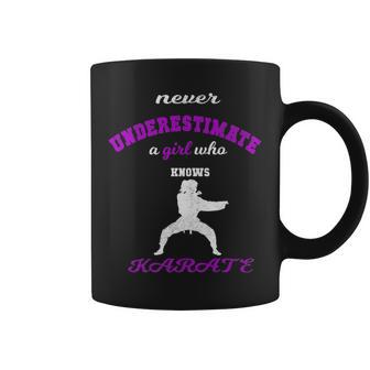 Never Underestimate A Girl Karate Coffee Mug - Seseable