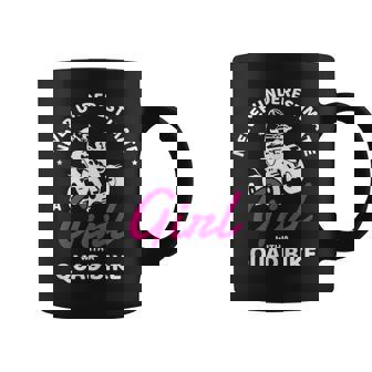 Never Underestimate A Girl With A Quad Bike Atv Woman Coffee Mug | Mazezy