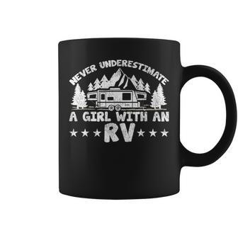 Never Underestimate A Girl With An Rv Camping Coffee Mug - Monsterry AU