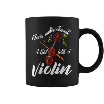 Never Underestimate A Girl With Violin Coffee Mug - Monsterry AU