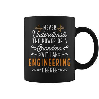 Never Underestimate Grandma With Engineering Degree Fun Coffee Mug - Monsterry DE