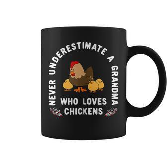Never Underestimate A Grandma Who Loves Chickens Coffee Mug - Monsterry DE