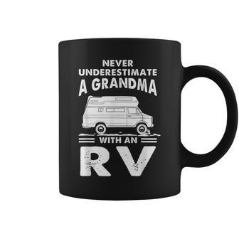Never Underestimate A Grandma With Rv Camping Camper Coffee Mug - Monsterry AU
