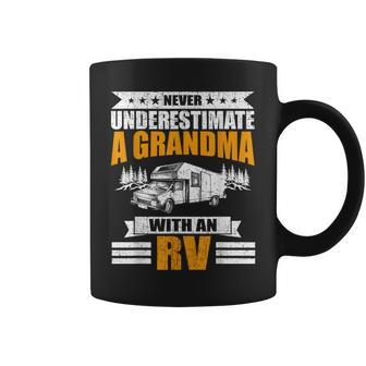 Never Underestimate A Grandma With An Rv Camping Coffee Mug - Seseable