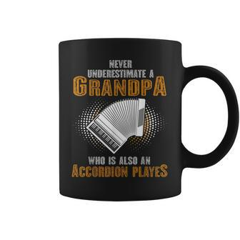 Never Underestimate Grandpa Who Is Also A Accordion Player Coffee Mug | Mazezy
