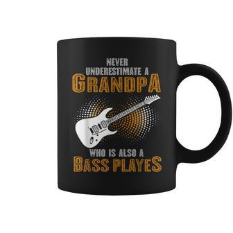 Never Underestimate Grandpa Who Is Also A Bass Player Coffee Mug | Mazezy