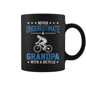 Never Underestimate A Grandpa With A Bicycle Biker Coffee Mug - Monsterry UK