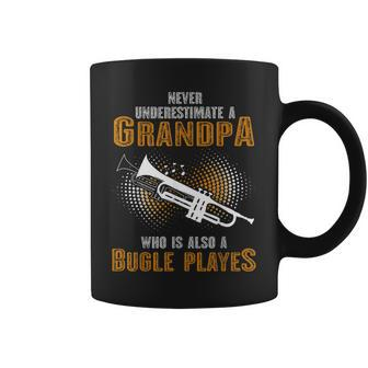 Never Underestimate Grandpa Who Is Also A Bugle Player Coffee Mug | Mazezy