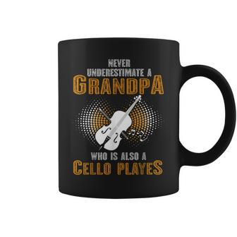 Never Underestimate Grandpa Who Is Also A Cello Player Coffee Mug | Mazezy