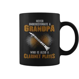 Never Underestimate Grandpa Who Is Also A Clarinet Player Coffee Mug | Mazezy
