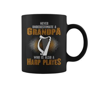 Never Underestimate Grandpa Who Is Also A Harp Player Coffee Mug | Mazezy