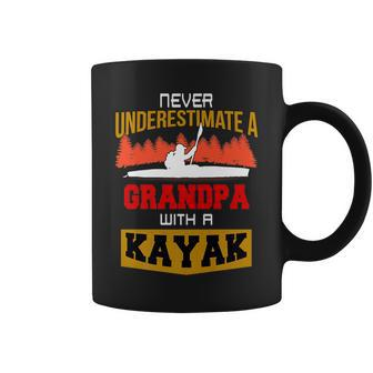 Never Underestimate A Grandpa With A Kayak Fun Coffee Mug - Monsterry