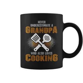Never Underestimate Grandpa Who Is Also Loves Cooking Coffee Mug | Mazezy