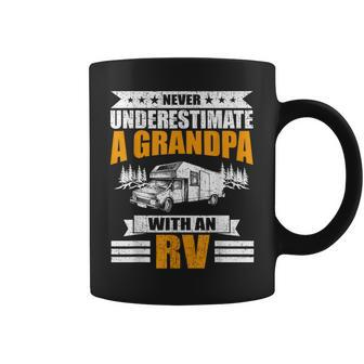 Never Underestimate A Grandpa With An Rv Camping Coffee Mug - Monsterry DE