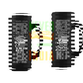 Never Underestimate A Man From India Flag Coffee Mug | Mazezy