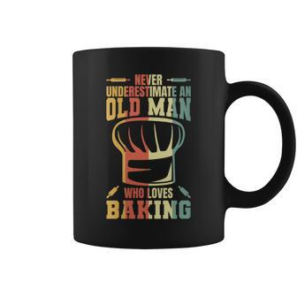 Never Underestimate An Old Baker Baking Teacher Coffee Mug - Monsterry