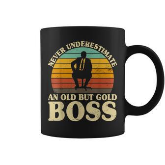 Never Underestimate An Old Boss Leader Manager Leadership Coffee Mug - Monsterry DE