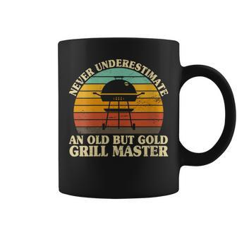 Never Underestimate An Old Grill Master Smoker Bbq Barbecue Coffee Mug - Monsterry DE
