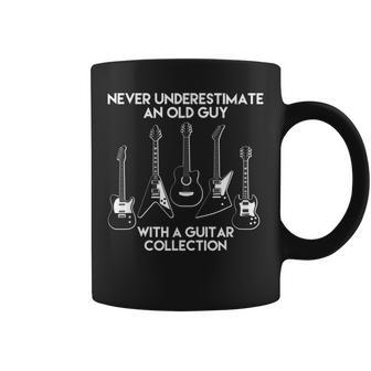 Never Underestimate An Old Guy With A Guitar Collection Coffee Mug - Monsterry UK