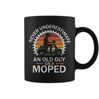 Never Underestimate An Old Guy On A Moped Coffee Mug - Seseable