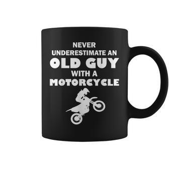 Never Underestimate An Old Guy On A Motorcycle Bike Coffee Mug - Seseable