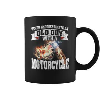Never Underestimate An Old Guy With A Motorcycle T Coffee Mug - Seseable