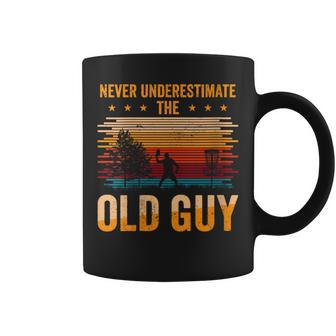 Never Underestimate The Old Guy Disc Golf Player Coffee Mug | Mazezy
