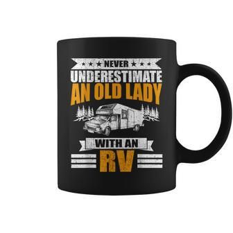Never Underestimate An Old Lady With An Rv Camping Coffee Mug - Monsterry DE