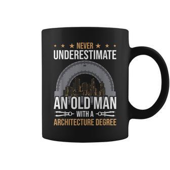 Never Underestimate Old Man With Architecture Degree Coffee Mug - Monsterry UK