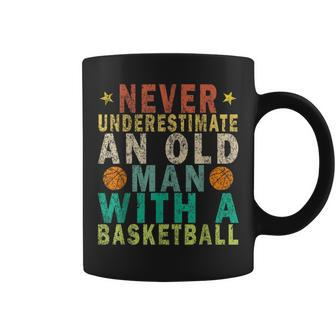 Never Underestimate An Old Man With A Basketball Retro Coffee Mug - Thegiftio UK