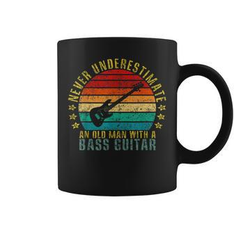 Never Underestimate An Old Man With A Bass Guitar Coffee Mug - Thegiftio UK